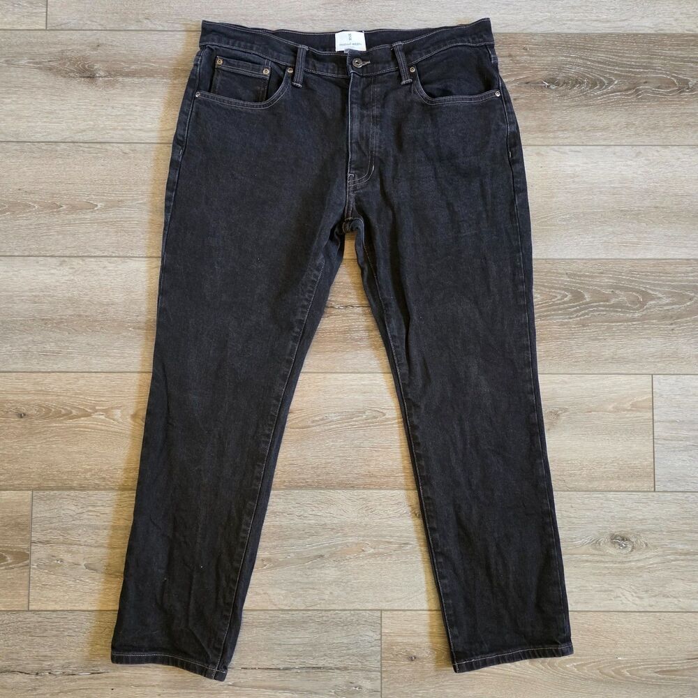Mutual Weave The Taper Men’s Black Denim Jeans 36x29 Stretch / Cotton